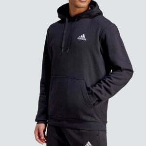 NWT Adidas Feel Cozy Pullover Fleece Hoddie in Black Size M